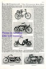Hilfsmotorrad 1922 1 S Bericht 5 Abb Zetge DKW Cockerell Motorrad Leichtmotorrad