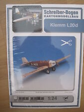 Klemm L20d Flugzeug Oldtimer Schreiber-Bogen Kartonbausatz *NEU* Bastelbogen