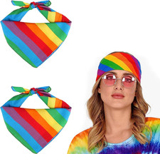 2 Stück Regenbogen Bandana