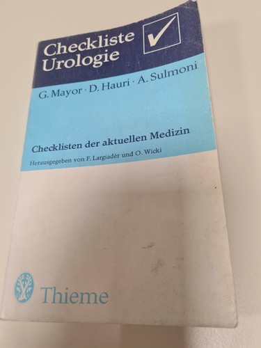 Checkliste urologie f - urologie.,