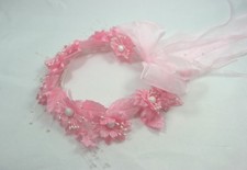 Kopfschmuck Haarreif Haarkranz rosa Kommunion Blumenkind Hochzeit