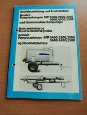 Betriebsanleitung Ersatzteilliste Beinlich Pumptankwagen 2400 2800 3200 3600 ...