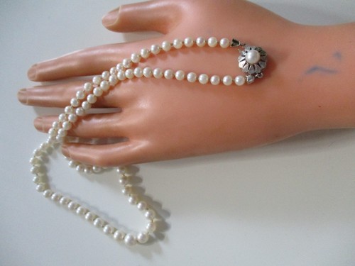 Perlenkette gelb und - gelb,