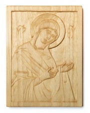 Holz Ikone - Relief Handarbeit