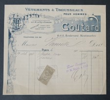 Rechnung 1900 PARIS Kleid