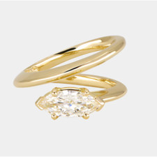 14K Gelbgold Marquise-Schliff