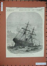 Alter antiker Druck 1872 Norddeutscher Lloyd Dampfschiff Baltimore Hastings 19.