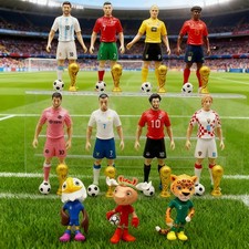 Fußball Weltmeisterschaft Maskottchen Figur Modell Fußballstar Deko Fan Geschenk