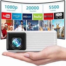 Mini LED Projektor LC500 Beamer Heimkino Beamer WiFi HD HDMI VGA USB Apemann 