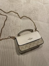 COACH Mini Josie Top Handle Crossbody Bag Signature Canvas CC340 Designer Tasche