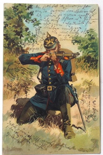 Antike soldaten postkarte - antike,