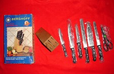 ORIGINAL BERGHOFF 8-TEILIG MESSERBLOCK HOLZ KÜCHEN MESSER SET SCHERE