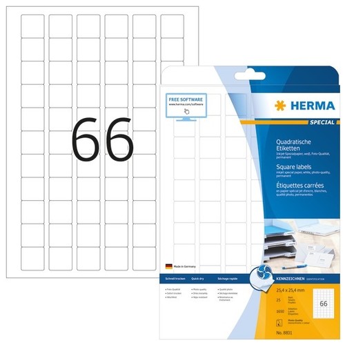 Herma 8831 inkjet etiketten - herma, a4