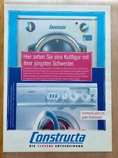 Constructa Waschmaschine Alt- Neu Original 1997 Vintage Ad Werbung Reklame