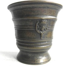 antiker Mörser Bronze oder Messing ohne Stößel