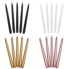 10x Stabkerzen 24cm Spitzkerzen Set 5h Brenndauer Hochzeit Geburtstag Tischdeko