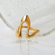 Ring Edelstahl vergoldet