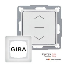 Rolladen Wipp-Schalter Taster UP Unterputz + GIRA Rahmen f. Jalousie Rollo Motor