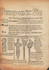 DRESDEN, Prospekt 1930, Constantin Ludwig Sihi-Pumpen Filter