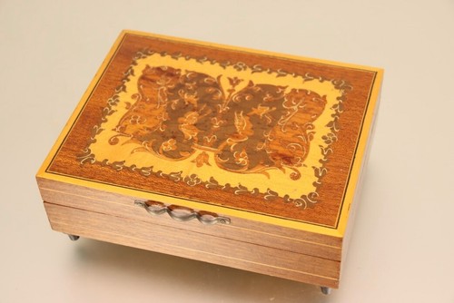 Intarsierte schmuck schatulle - intarsierte,