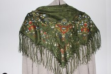 Seidentuch m.Fransen STRIEßNIG 70x70cm (ohne Fransen gemessen) Trachtentuch Neu