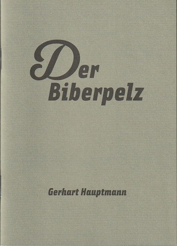 Programmheft gerhart hauptmann - programmheft,