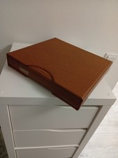 LINDNER  Ringbinder mit Schuber braun mit Deckblättern und Blatthebern neuwertig