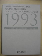 DEUTSCHLAND JAHRESSAMMLUNG(JAHRBUCH) 1993 ERSTTAGSSTEMPEL BONN