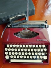 ADLER TIPPA S BORDEAUROT 1979 REISESCHREIBMASCHINE SEHR SCHÖNER Z. FUNKTION TOP
