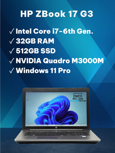 Zbook i7 6700hq - 17, 32gb