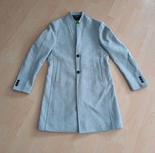 Mantel Wolle Herren Grau