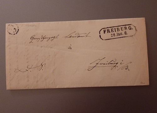 Brief baden 1864 märgen - baden, 1864: