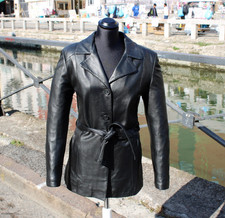 Damen Vintage Lederjacke mit originalem 70er Größe S