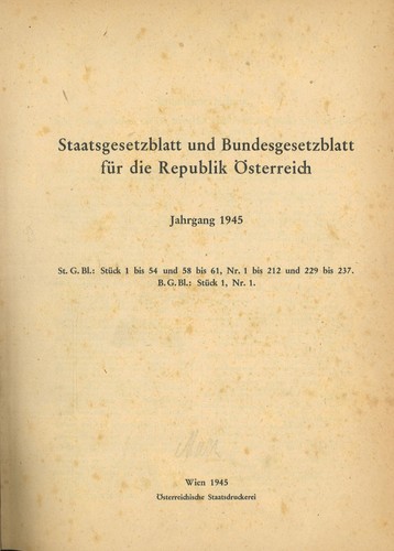 Staatsgesetzblatt und