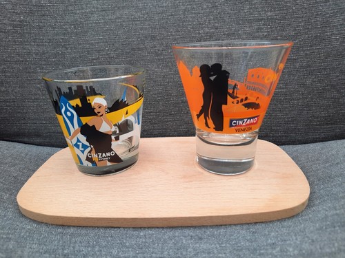 Zwei originale cinzano gläser - zwei,