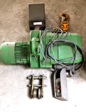 Kettenzug elektrisch 1t, Fahrwerk für Profilträger, Bedientableau  V2A+Gehänge