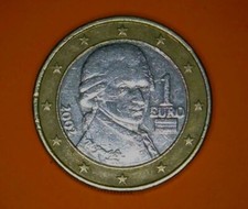 Mozart, Münze, 1 Euro, 2002, Österreich #003