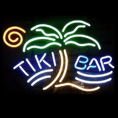 Tiki bar palme neon sign - sign, bier