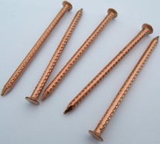 Kupfernägel Kupfer Nägel Copper Nails 80mm x 4,2 mm Dick Massiv Reines Cu Nagel