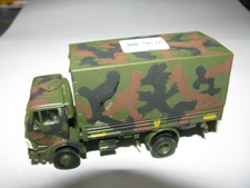 Roco Minitanks MB 1017 Pritsche  Plane Flecktarn mit Besatzung   schönes Modell