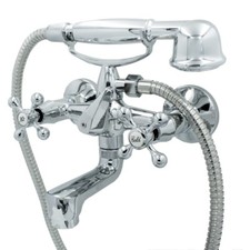 Badewannenarmatur Retro Zweigriff Schwenkauslauf Nostalgie Armatur Badarmatur