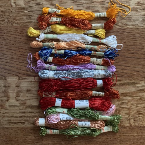 16x stickgarn stickseide - 16x, stickgarn/stickseide/