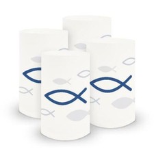 itenga 6x Windlicht Fisch Blau