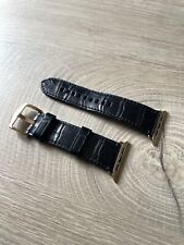 Bandwerk Apple Watch Armband Alligator Leder Schwarz