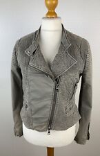 BLONDE No.8 Stockholm Damen Gr. 40 Stretch Jacke Biker Baumwolle hell khaki 902