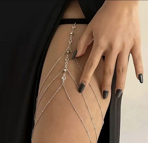 Beinkette mit strasssteinen - beinkette,