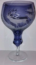 Alter Glas Pokal Lila mit