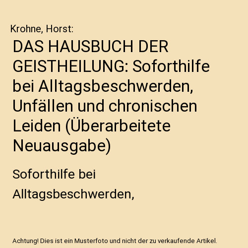 Das hausbuch der - der, geistheilung