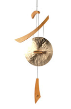 Emperor Gong 24,5 Woodstock Chimes Handarbeit Messing Eschenholz Wind Klangspiel