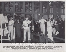 Pressefoto 1940: Länderkampf der Kegler in Berlin / Großformat / Selten!